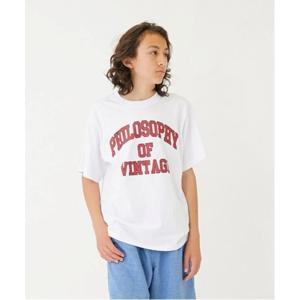 tシャツ 「大人向けサイズあり」「プチプラ」フロントカレッジロゴ半袖Tシャツ キッズ 子供服 男の子