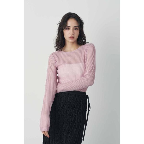 tシャツ シアープリーツトップス レディース