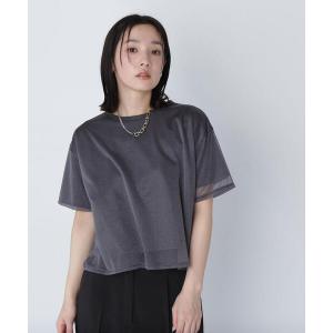 tシャツ  「Oggi掲載」グロッシーシアーレイヤードTシャツ レディース