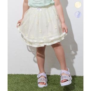 スカート リボン チュールスカート キッズ 子供...の商品画像