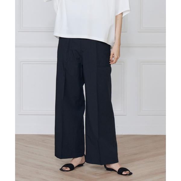 ワイドパンツ パンツ TRリネン ベイカーワイドパンツ レディース