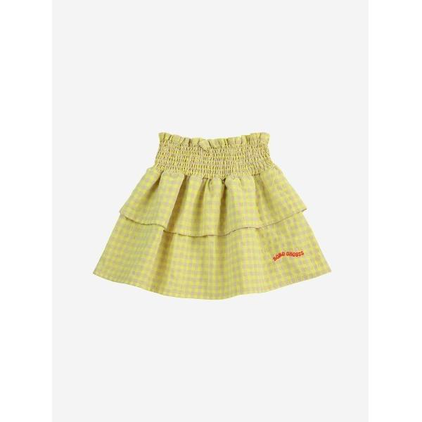 スカート Vichy ruffle skirt キッズ 子供服 女の子