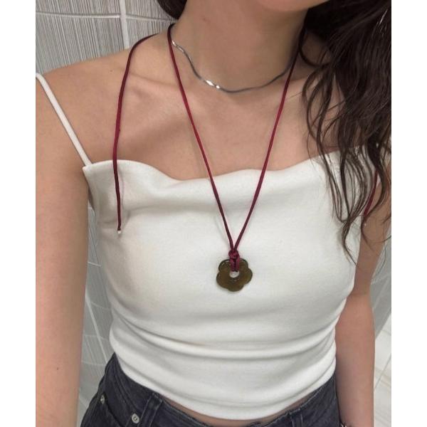 ネックレス HAND CRAFT GLASS FLOWER NECKLACE レディース