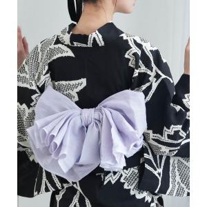 兵児帯 単品 本麻近江縮 ラベンダー レディース