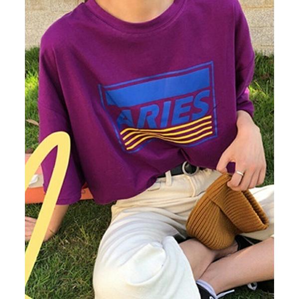 tシャツ メンズライクなサイズ感が可愛いオーバーサイズロゴT レディース
