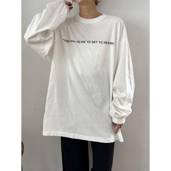 tシャツ 「メッセージロゴ」オーバーサイズ ロングスリーブTシャツ / ビッグシルエット ロンT /...