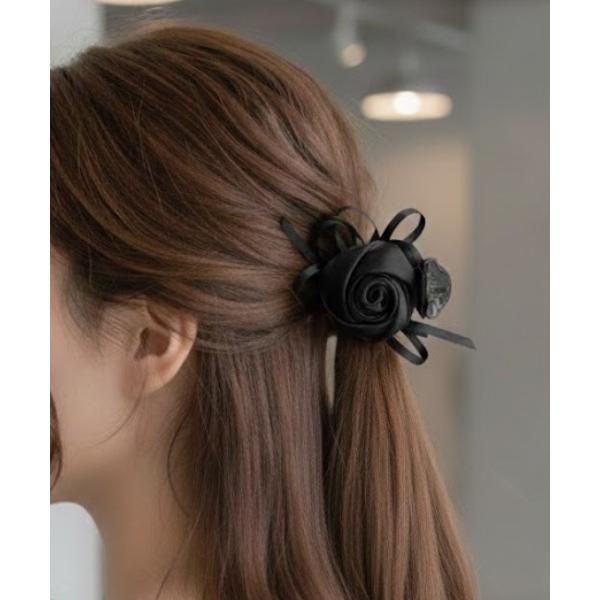 ヘアクリップ ローズリボンヘアクリップ