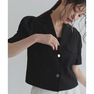 ジャケット ノーカラージャケット パフスリーブノーカラージャケット