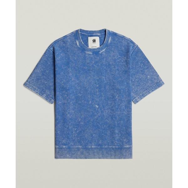 tシャツ ACID WASH LOOSE SWEATER/ヴィンテージライクウォッシュ加工ショートス...