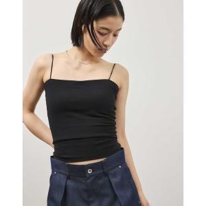 キャミソール 「ADAM ET ROPE'コラボ」　コットン混カップインベアトップキャミソール