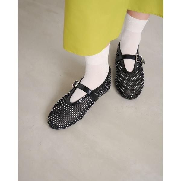 パンプス Hot Fix チュール メリージェーン