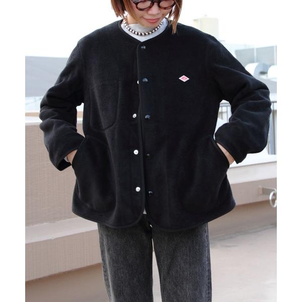 「DANTON」 ノーカラージャケット 38 ブラック レディース