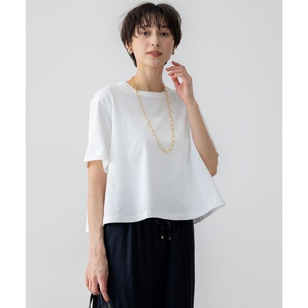 tシャツ 「GLOW6月号掲載/洗える」スビンギザコットン クロップド Tシャツ レディース
