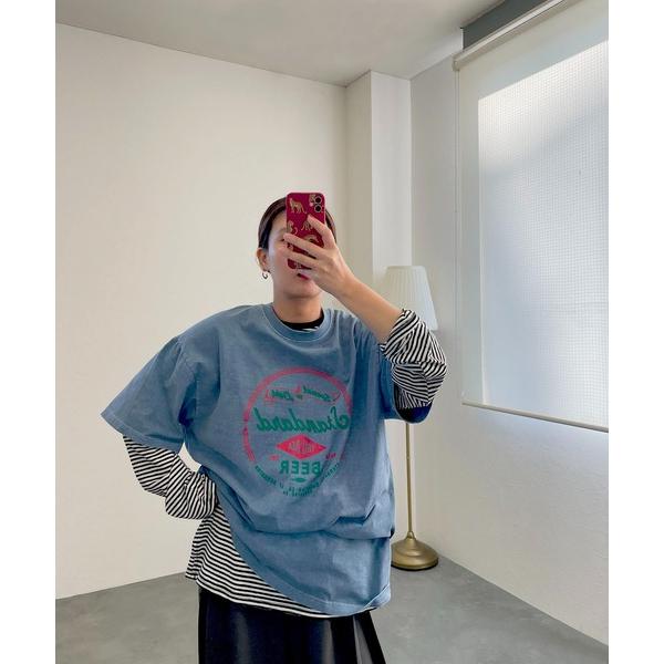 tシャツ シアーボーダープルオーバー レディース