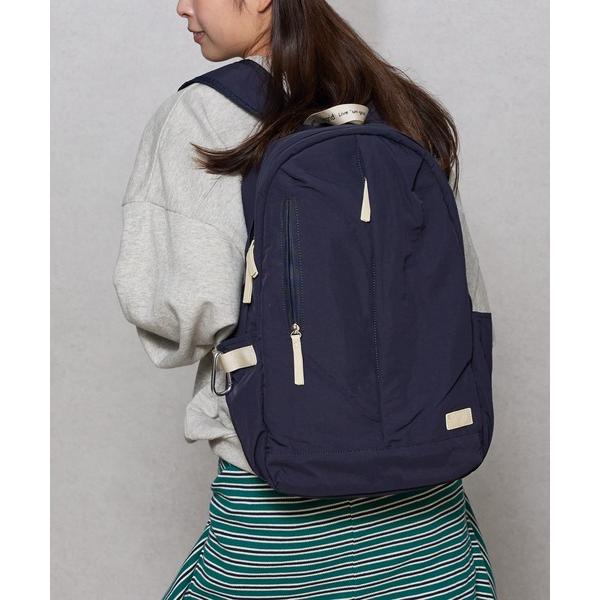 デイバック リュック 「Ungrid/アングリッド」撥水軽量ソフトナイロン ロゴテープリュック レデ...