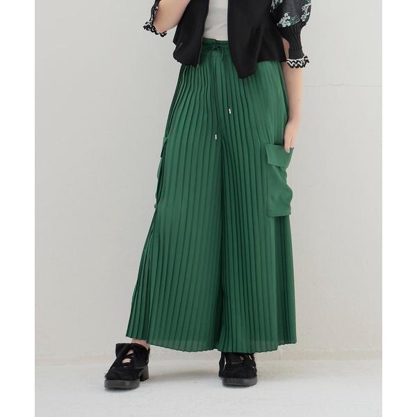 パンツ georgett pleats easy wide pants(ジョーゼットプリーツイージー...