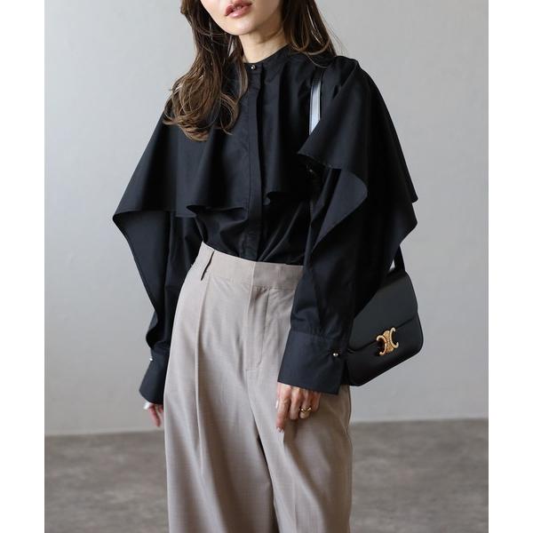 ブラウス シャツ ラッフルフリルシャツ レディース