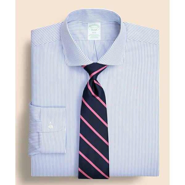 シャツ スーピマコットンストレッチ ロイヤルオックスフォード ストライプ ドレスシャツ Slim F...