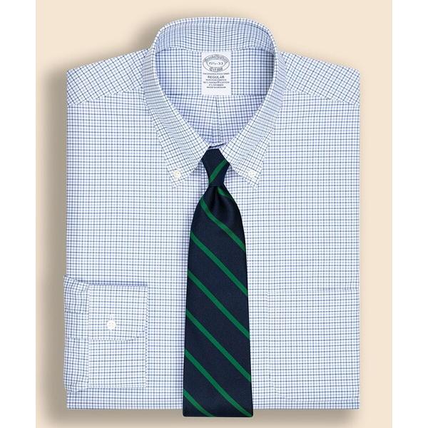 シャツ スーピマコットンストレッチ ブロードクロス チェック ドレスシャツ Regular Fit ...