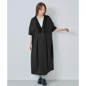 ワンピース 「KELEN / ケレン」 フリルデザインVネックワンピース RIFFEW