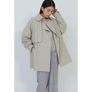 コート アウター コットンナイロンハーフコート レディース