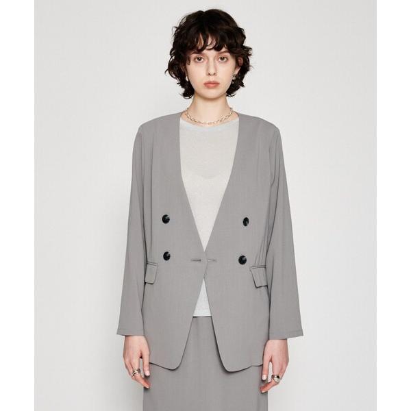 ジャケット ノーカラージャケット 「セットアップ／マシンウォッシュ」ノーカラージャケット レディース