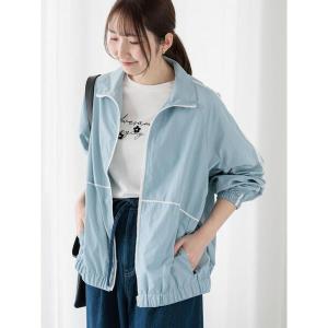 ブルゾン アウター スタンド配色ブルゾン レディース