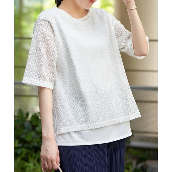 tシャツ 「雑誌InRed6月号掲載」レースアンサンブルプルオーバー「2点セット／親子コーデ」 レデ...