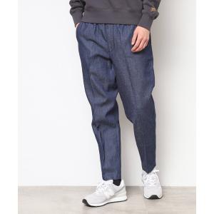 パンツ 「ウエストゴム・洗える」綿麻デニムリラックスパンツ メンズ