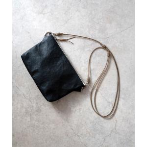 バッグインバッグ サコッシュ ショルダーバッグ SENTI センティ / Dyneema(R) Leather 2WAY SACOCHE 超軽量ダイニーマレザー2WAYサコッシュ 牛革ショルダ…