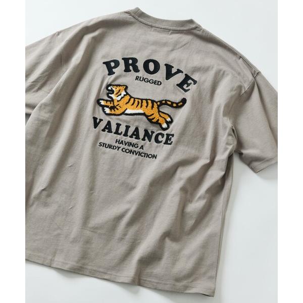tシャツ 限定展開 リラックスフィット バックデザイン刺繍 クルーネック Tシャツ / TIGER ...