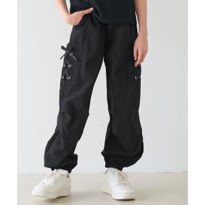 パンツ キッズ　レースアップポケットパラシュートパンツ キッズ 子供服 女の子