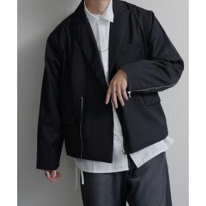 ジャケット テーラードジャケット ジップデザインダブルテーラードジャケット メンズ レディース