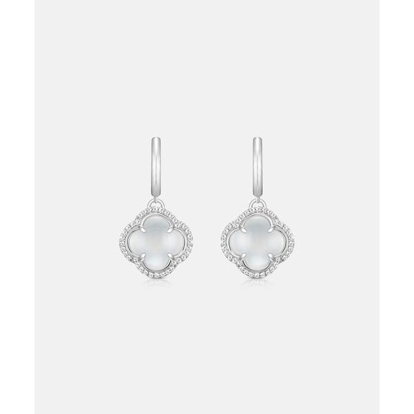 ピアス 「メトロシティ」ラローサスターリングシルバーホワイトピアス レディース