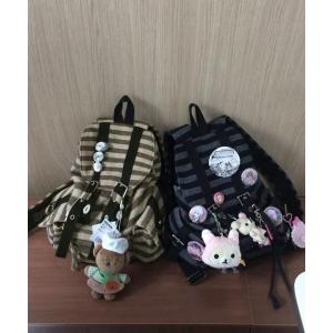 デイバック リュック 「 MEMECLE / メメクル 」ストライプ ベルト バックパック レディース メンズ