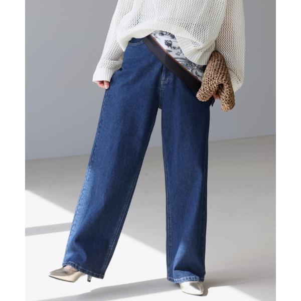 ジーンズ デニム デニムパンツ ストレッチデニムワイドパンツ レディース