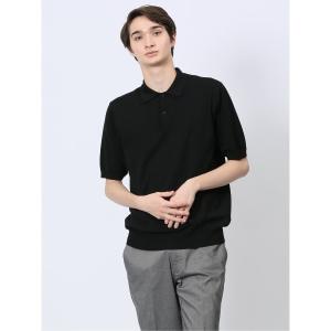 【新品未使用】MARK&LONA 半袖ポロシャツブラック裾ドローコード付（L） THISIS ポロシャツ ハーフZIP裾ドローコードポロシャツ メンズ