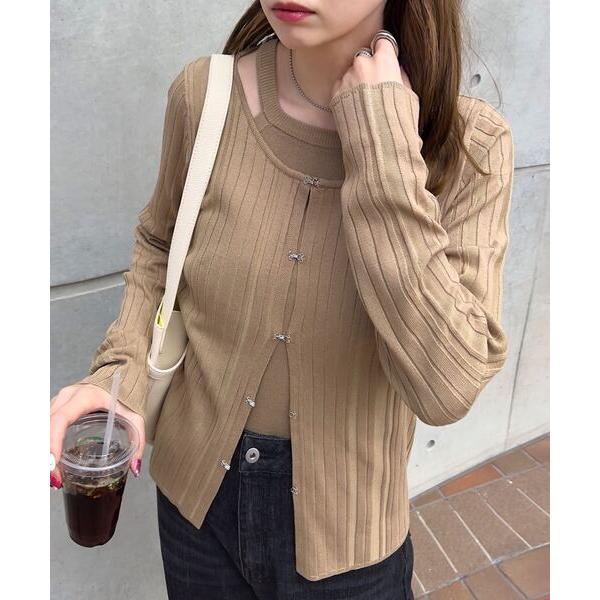 アンサンブル アメスリニット×ホックカーディガンアンサンブル