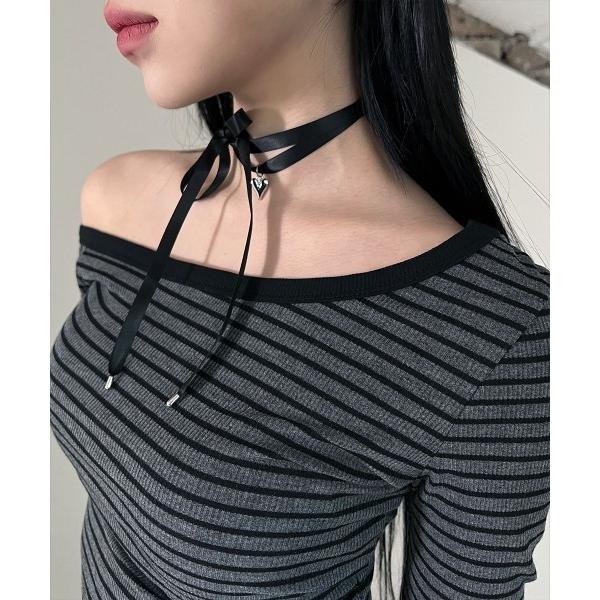 チョーカー 「マルチウェイ」シルバー ハートペンダント コードチョーカー レディース