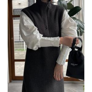 「WILLFULLY」 ニットワンピース FREE チャコールグレー レディース