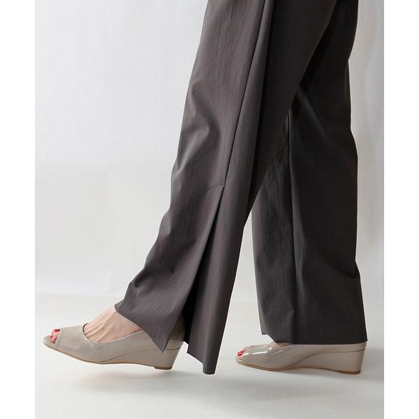 パンプス オープントゥウエッジパンプス「低反発スポンジ入り」