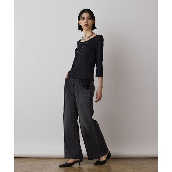 テレコボートネックトップ レディース