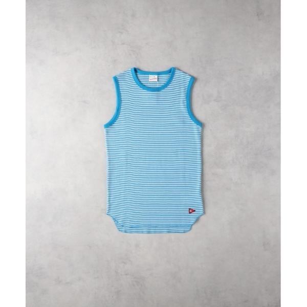 タンクトップ ノースリーブ 「Healthknit」ボーダーワッフルスリーブ レディース