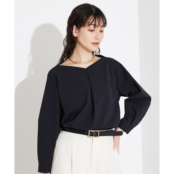 ブラウス シャツ 2WAYストレッチタックブラウス/オフィスカジュアル レディース