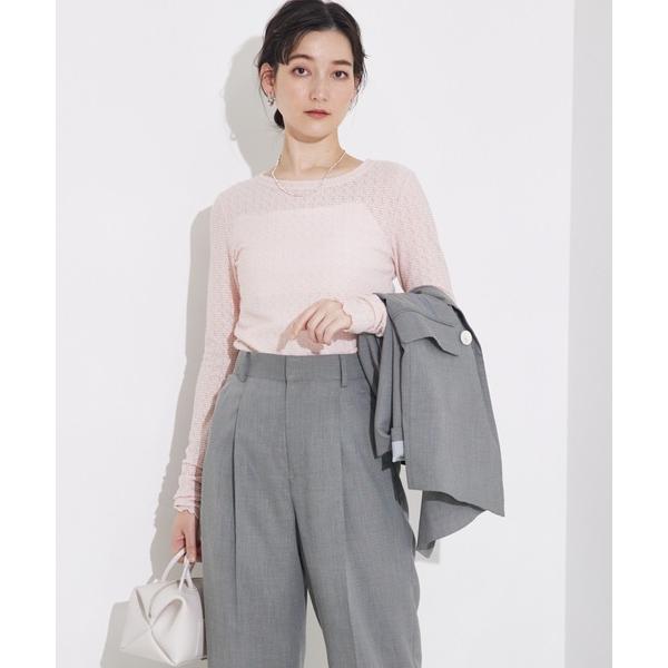 tシャツ ジャカードニットメロウトップス レディース