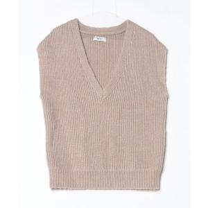 「AKTE」 Vネックニット FREE ベージュ メンズ