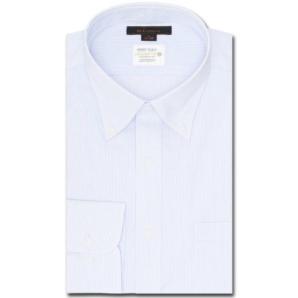 フォーマル シャツ 「形態安定 吸水速乾」m.f.エディトリアル メンズ ボタンダウン ビジネスドレ...
