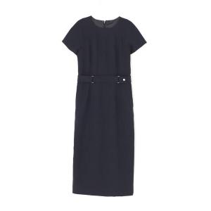 ワンピース ラグランステッチベルト付きワンピース