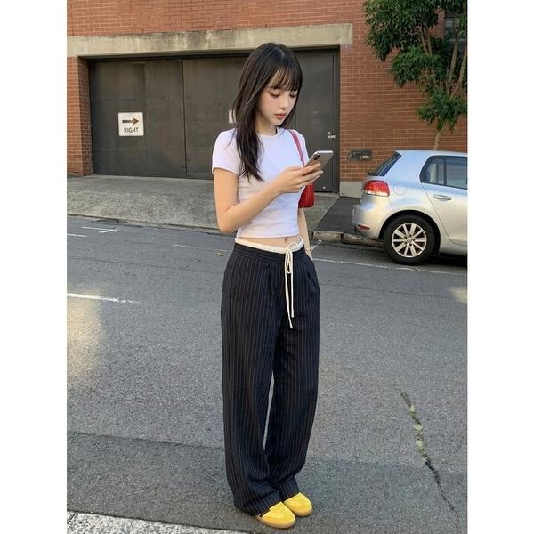 スラックス パンツ STRIPE TROUSERS レディース