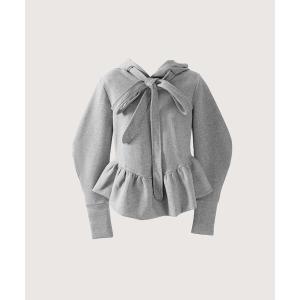 トレーナー スウェット Sweet Ribbon Peplum Sweat レディース